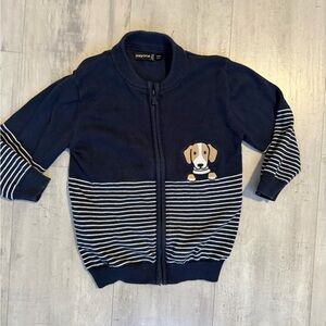 Mayoral Navy Blue Kids Sweater with Dog Design